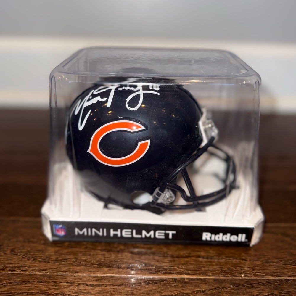 Mitchell Trubisky Signed Riddell Mini Chicago Bears Helmet